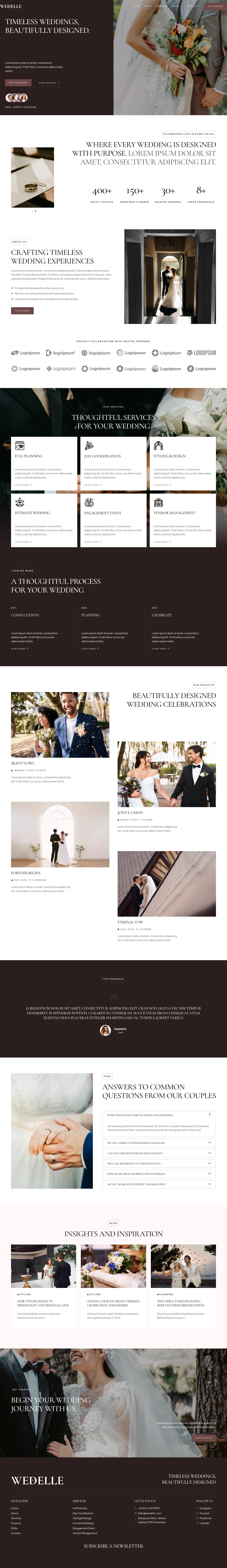 Mẫu website đồ cưới – Wedelle