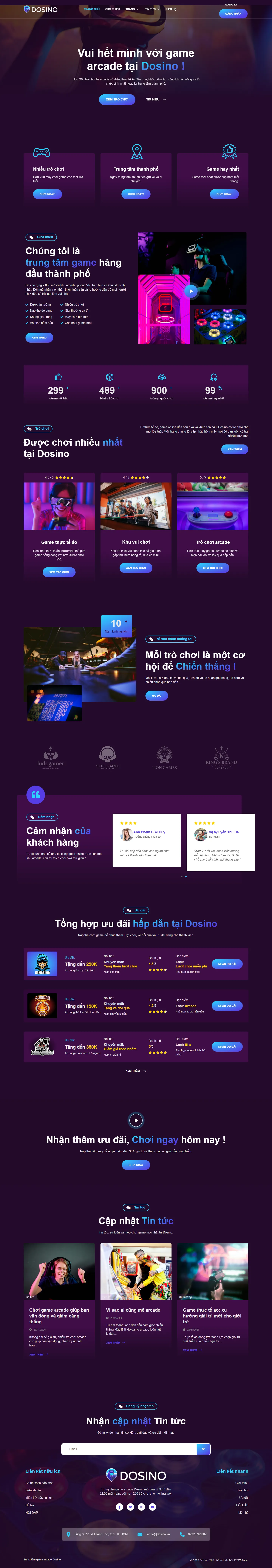 Mẫu website giới thiệu game – Dosino