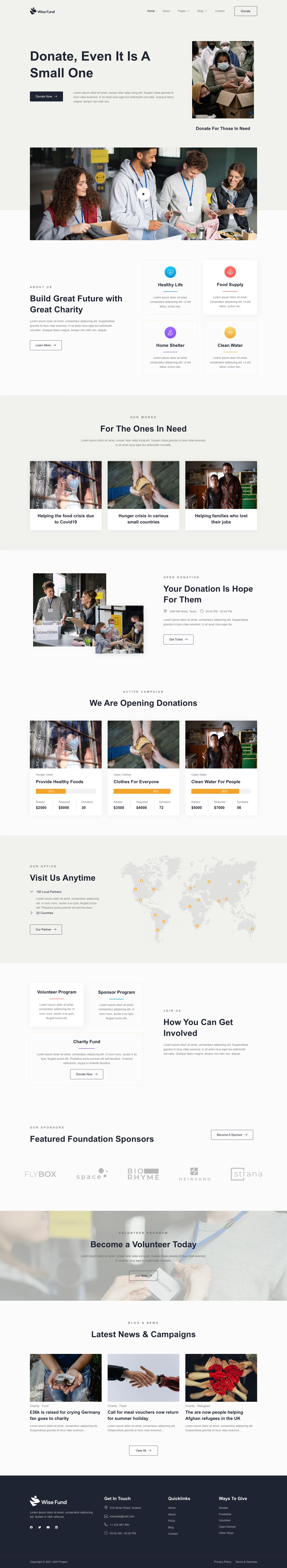 Mẫu website hiệp hội – tổ chức – Wise Fund
