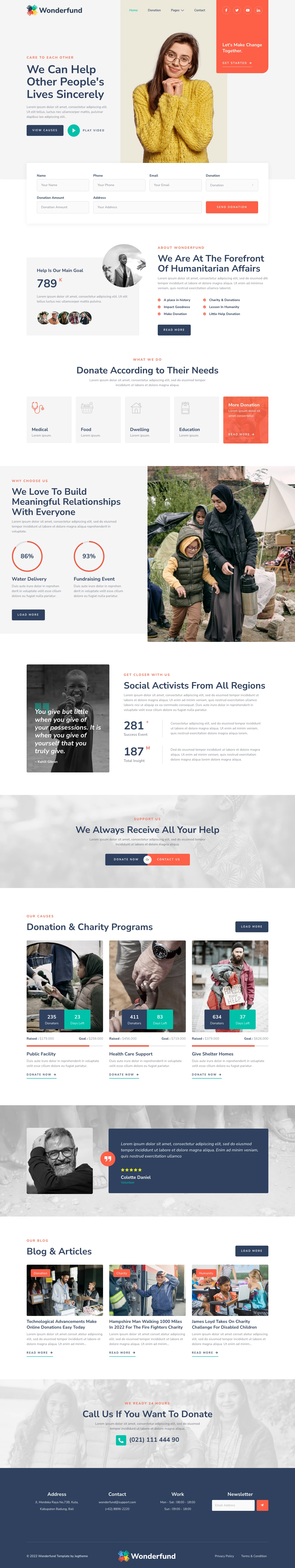 Mẫu website hiệp hội – tổ chức – Wonderfund