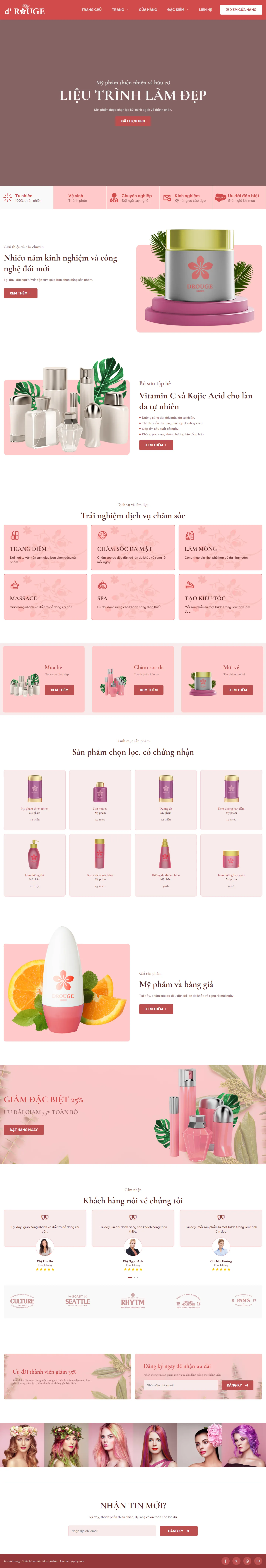 Mẫu website mỹ phẩm – Drouge