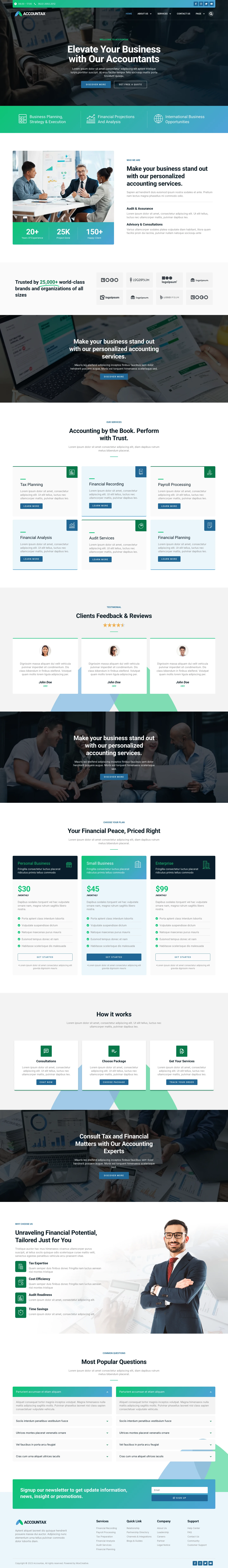 Mẫu website kế toán – thuế – Accountax