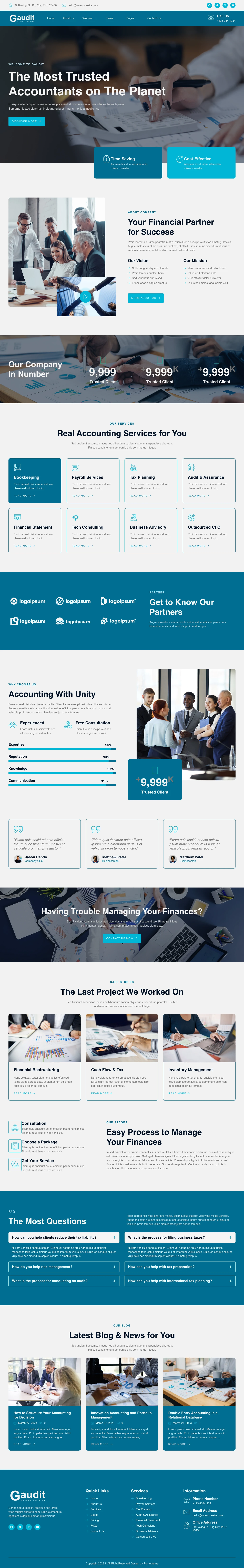 Mẫu website kế toán – thuế – Gaudit