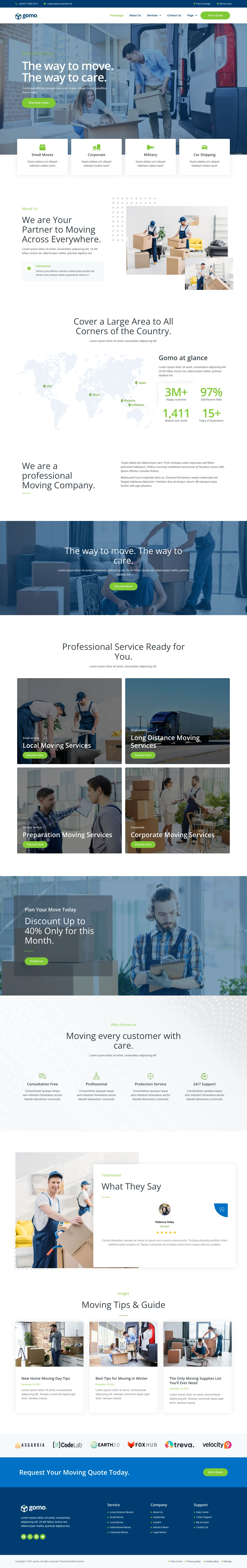 Mẫu website chuyển nhà – Gomo
