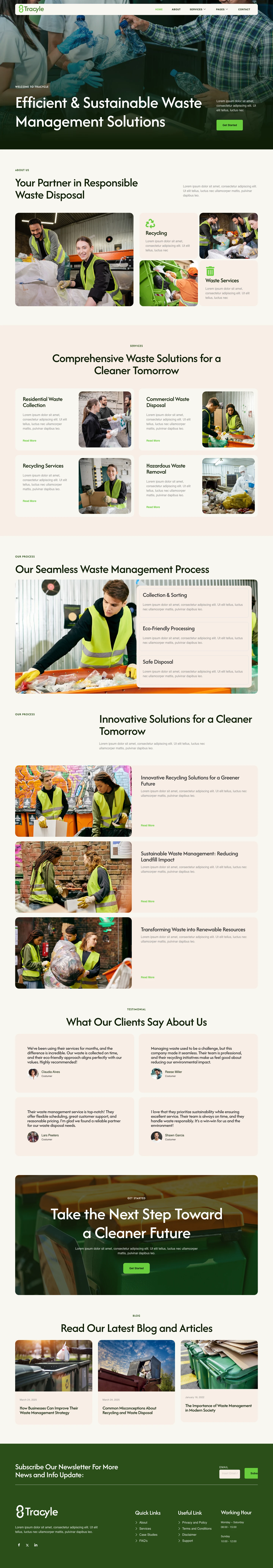 Mẫu website môi trường – Tracyle