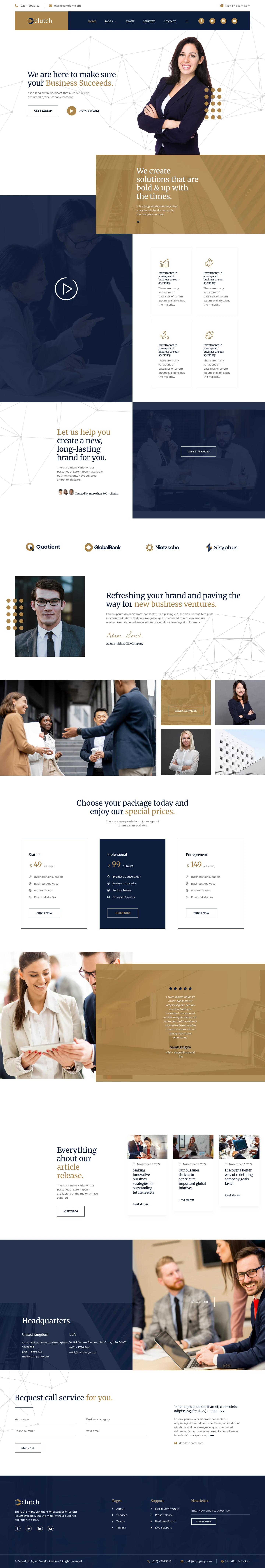 Mẫu website hồ sơ năng lực – Clutch