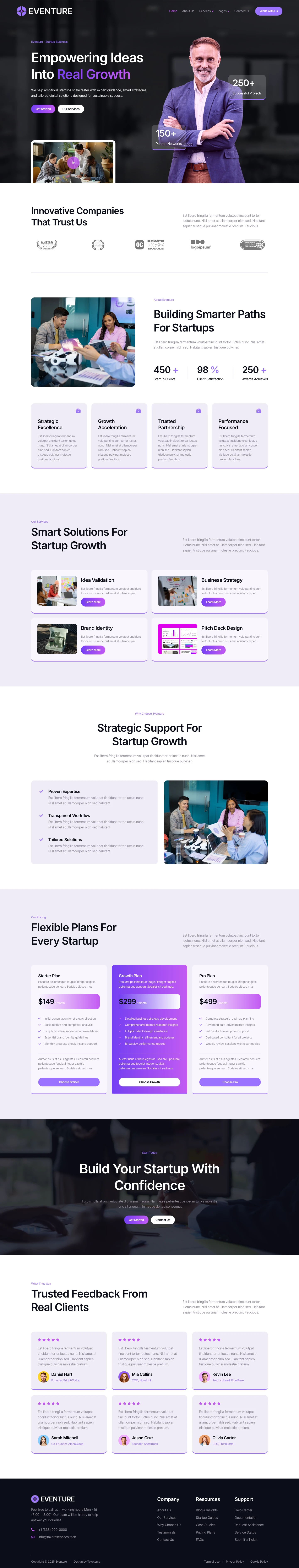 Mẫu website hồ sơ năng lực – Eventure