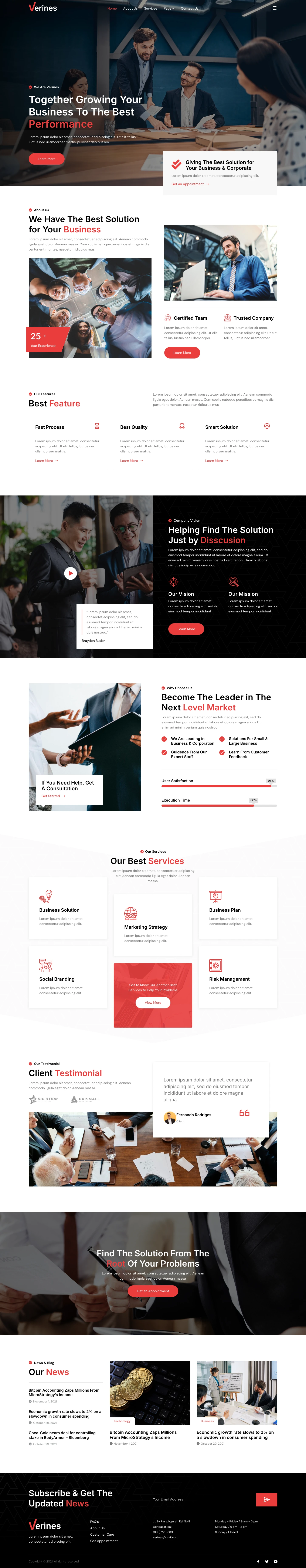 Mẫu website hồ sơ năng lực – Verines