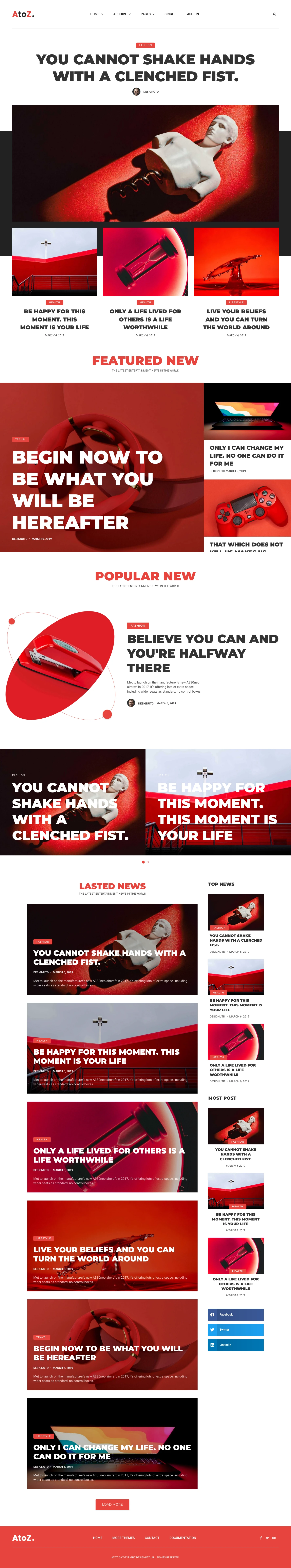 Mẫu website tin tức – AtoZ