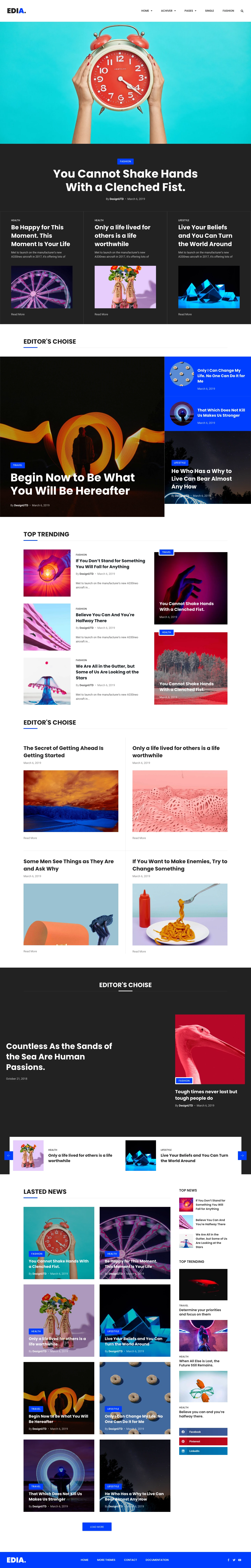Mẫu website tin tức – Edia