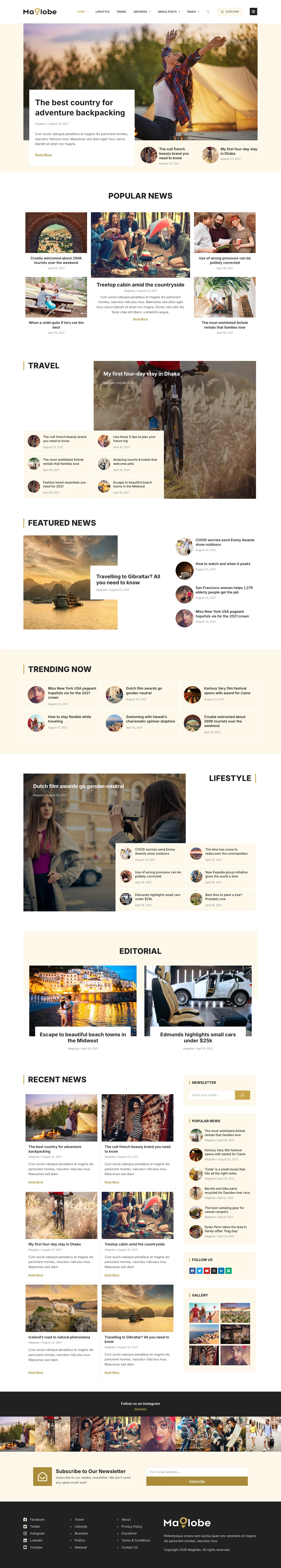 Mẫu website tin tức – Maglobe