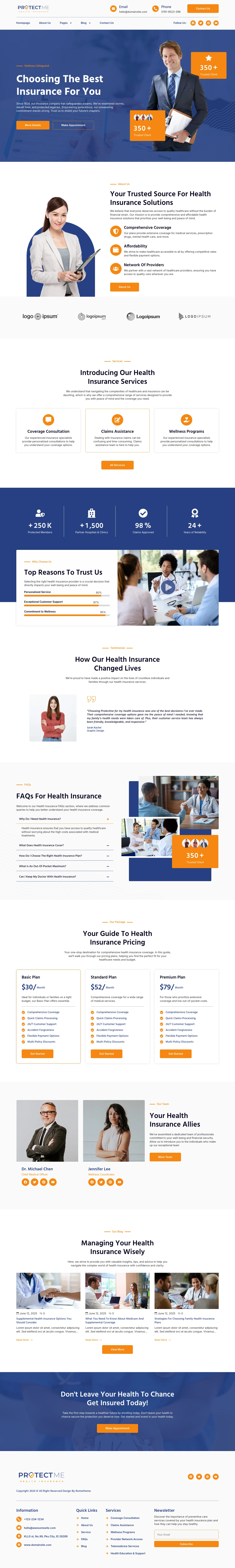 Mẫu website bảo hiểm – Protectme