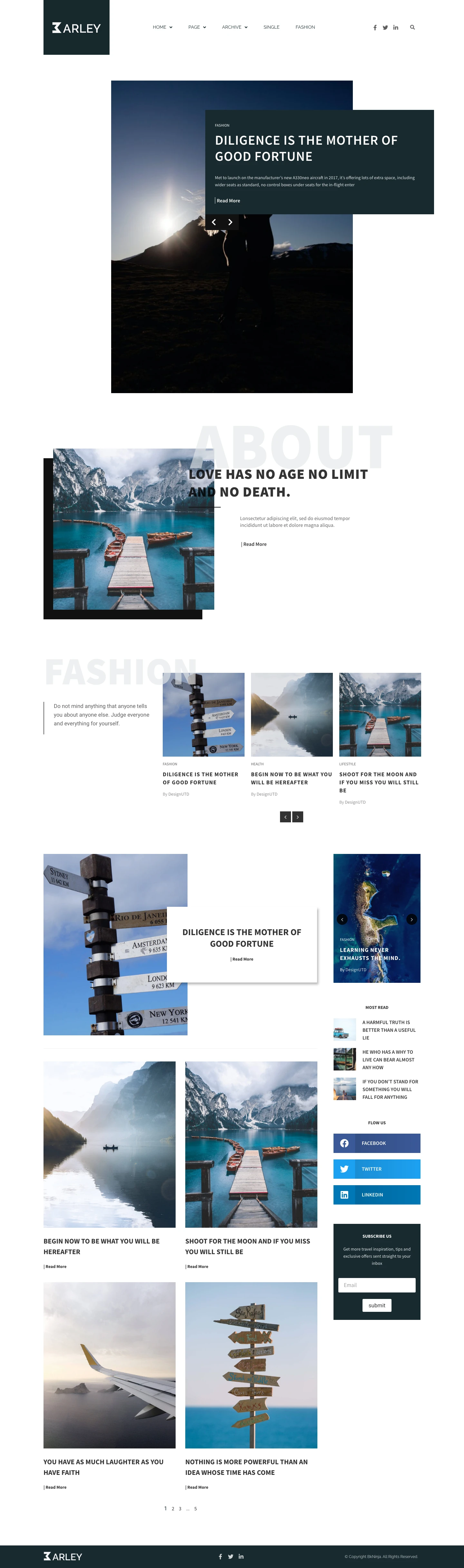 Mẫu website tin tức – Barley