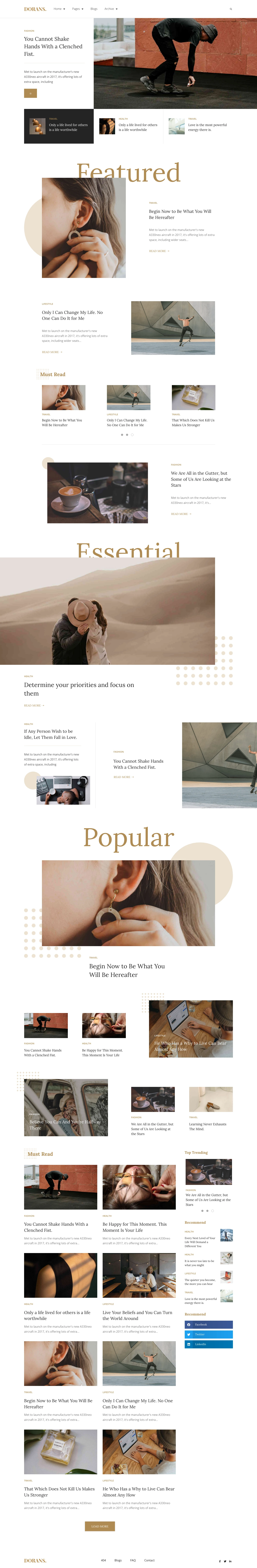Mẫu website tin tức – Doran