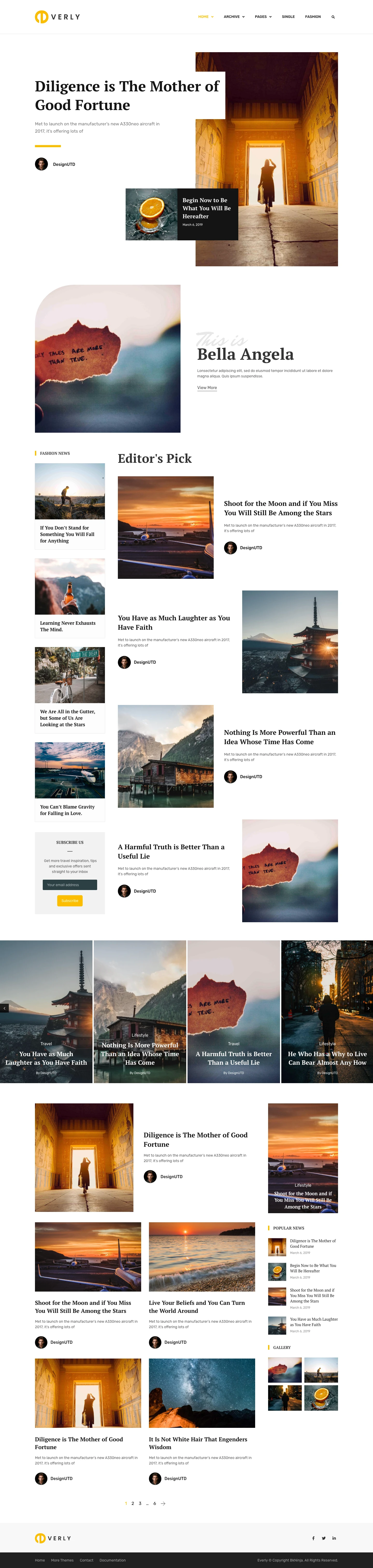 Mẫu website tin tức – Everly