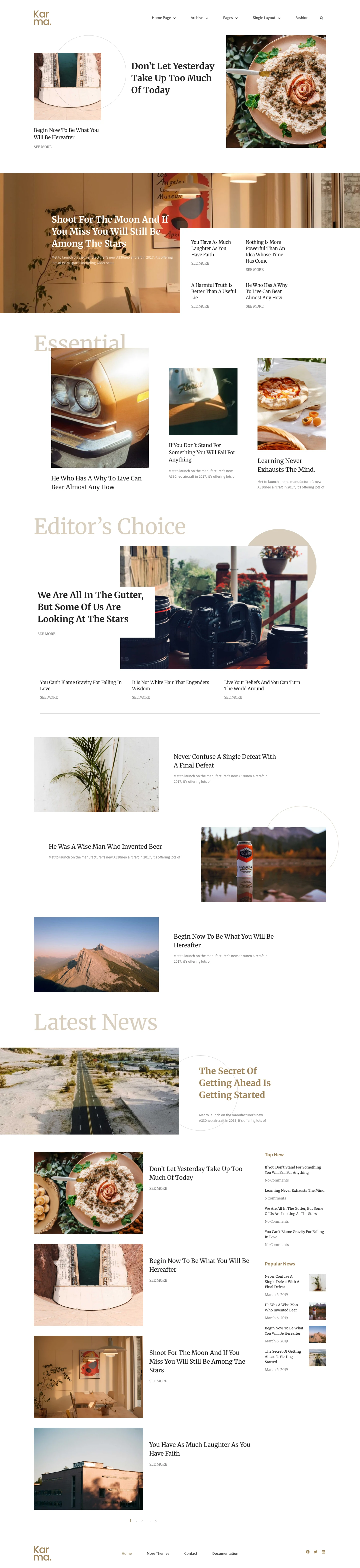 Mẫu website tin tức – Karma