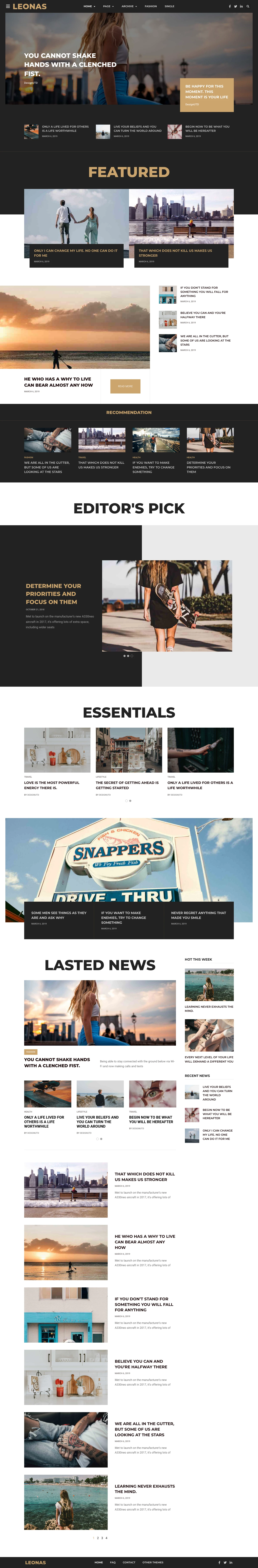 Mẫu website tin tức – Leonas