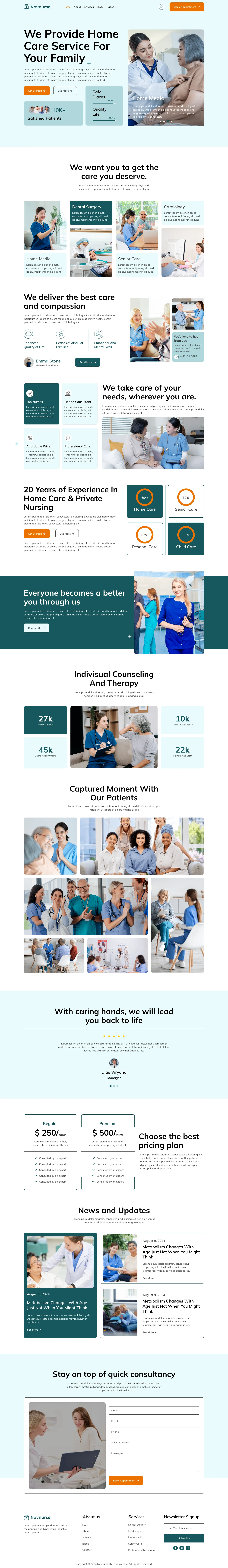 Mẫu website dưỡng lão – Novnurse