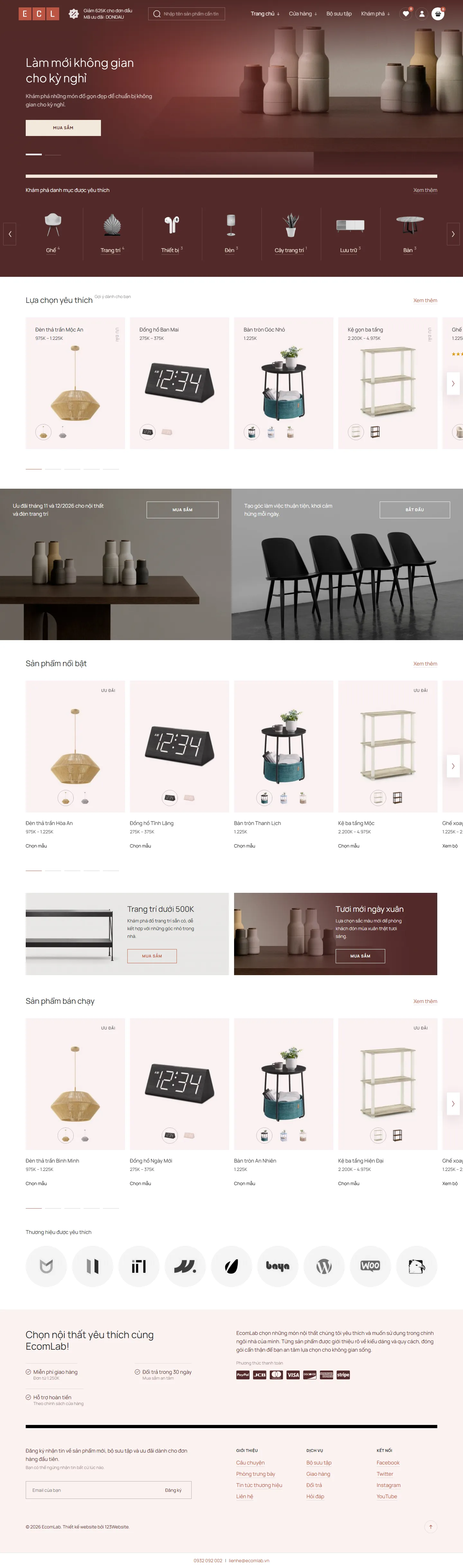 Mẫu website nội thất – EcomLab