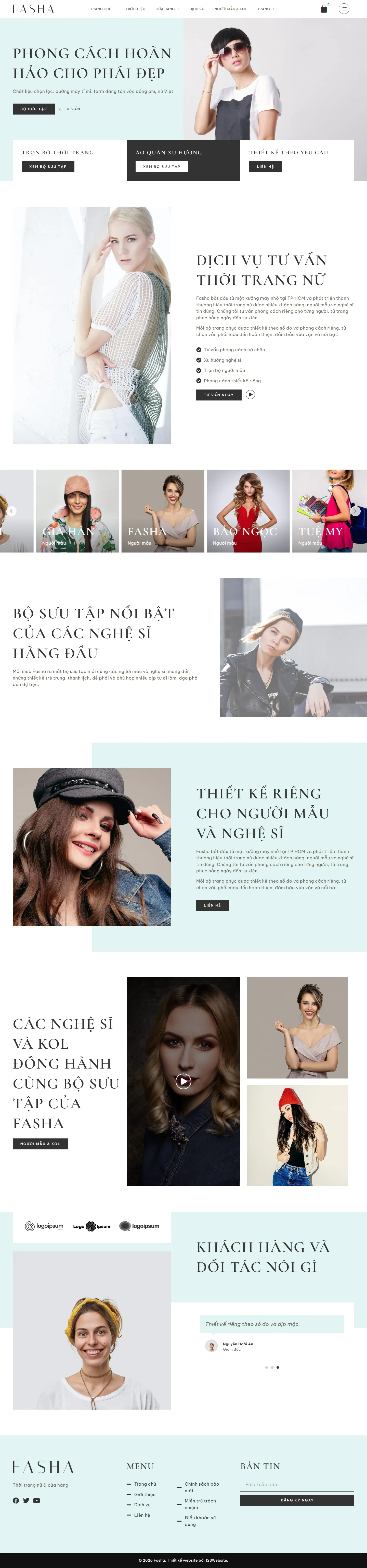 Mẫu website thương mại điện tử – Fasha