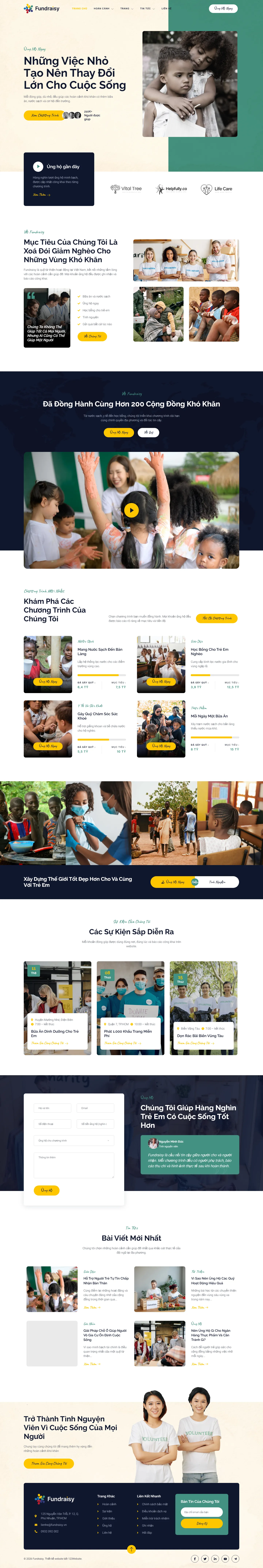 Mẫu website hiệp hội – tổ chức – Fundraisy