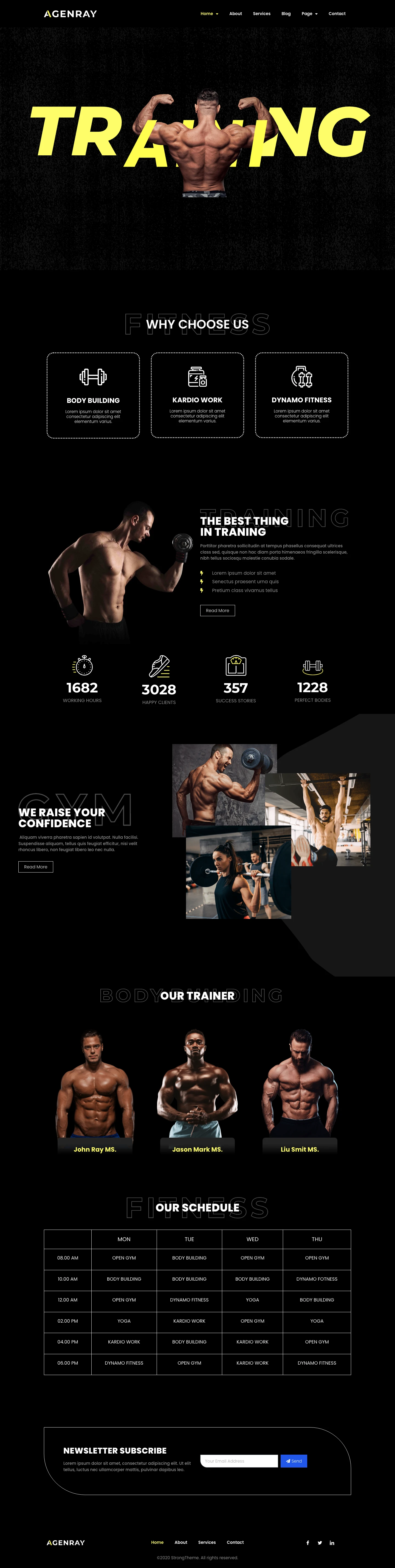 Gym Website Template – Agenray