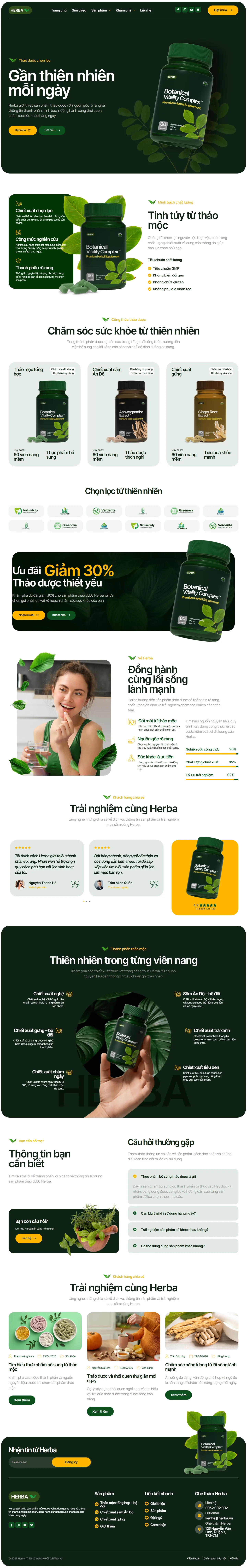 Mẫu website dược phẩm – Herba