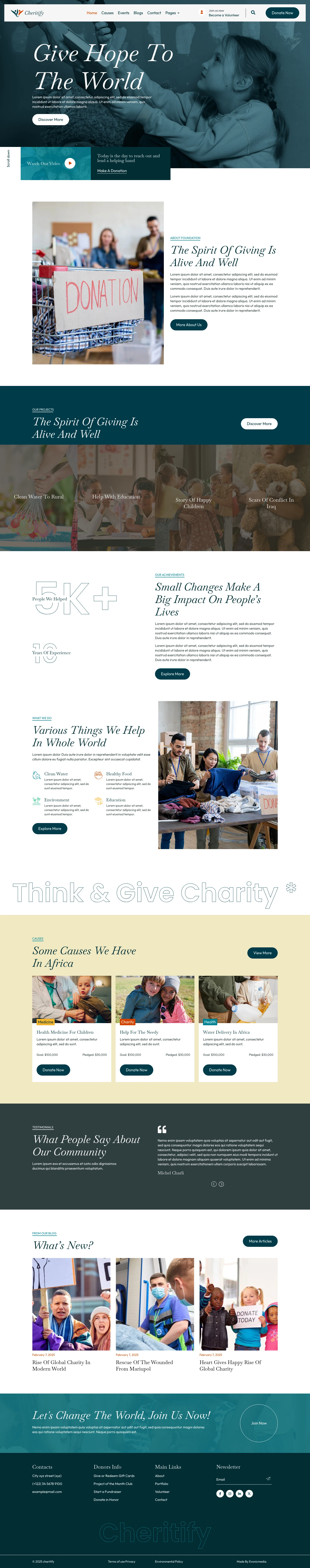 Mẫu website hiệp hội – tổ chức – Charitify