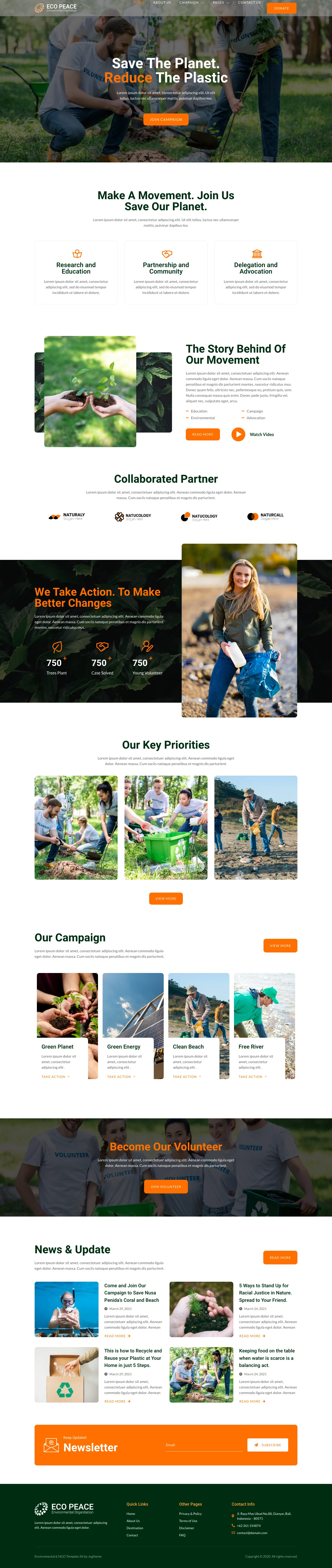 Mẫu website hiệp hội – tổ chức – EcoPeace