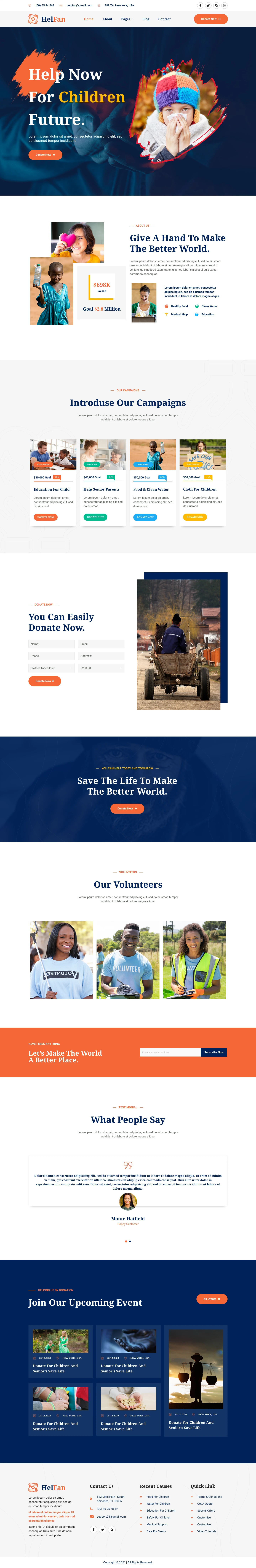 Mẫu website hiệp hội – tổ chức – HelFan