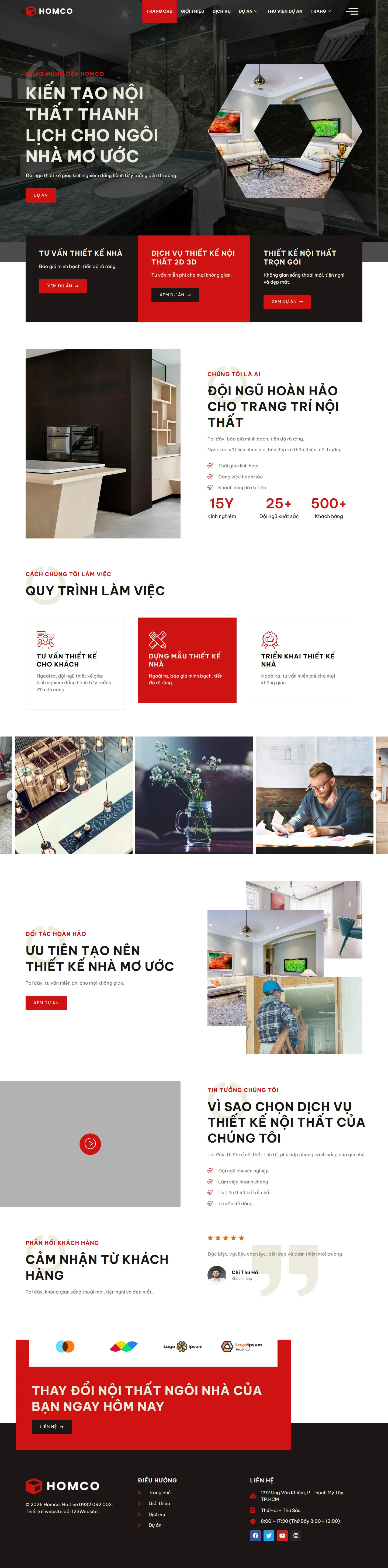 Interior Design Website Template – Homco