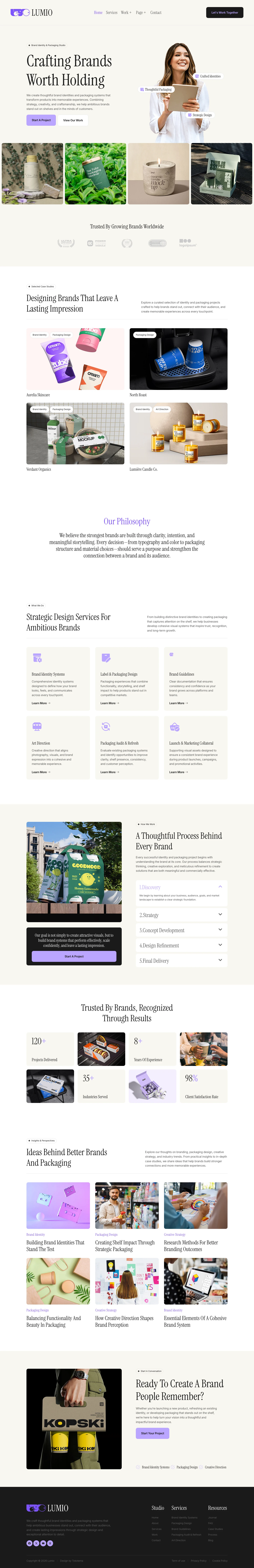 Mẫu website in ấn – bao bì – Lumio