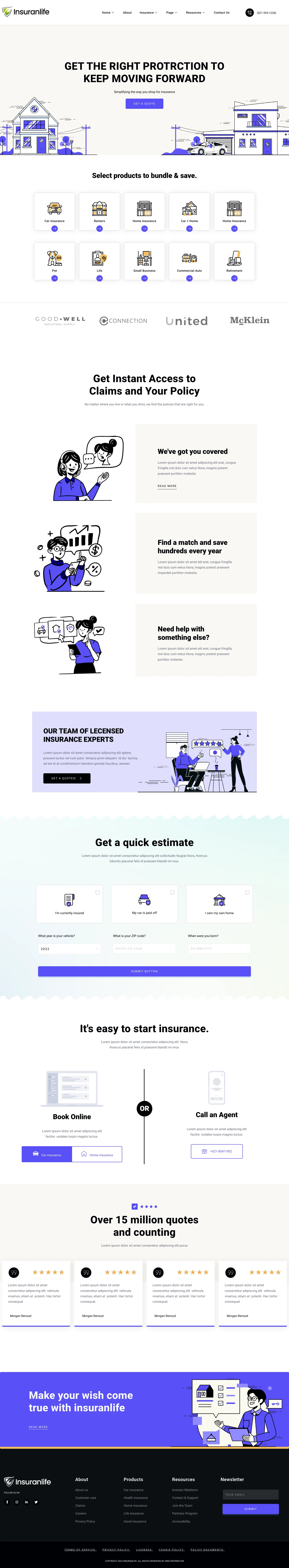Mẫu website bảo hiểm – Insuranlife