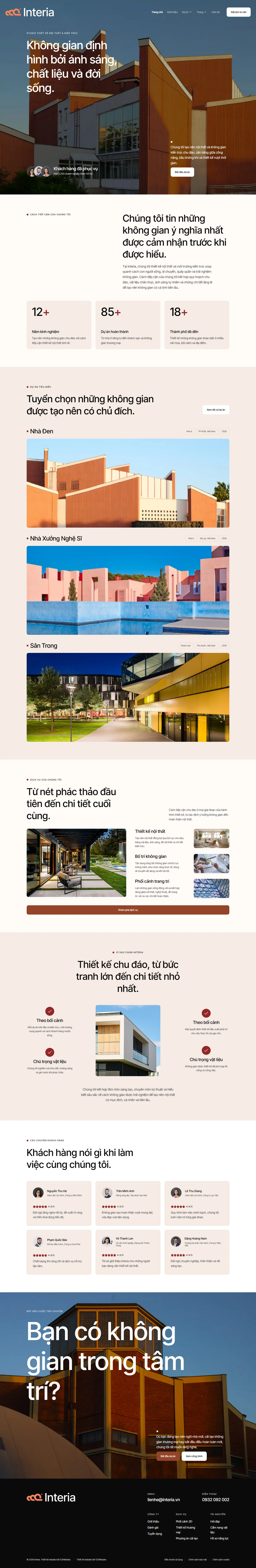 Mẫu website thiết kế nội thất – Interia