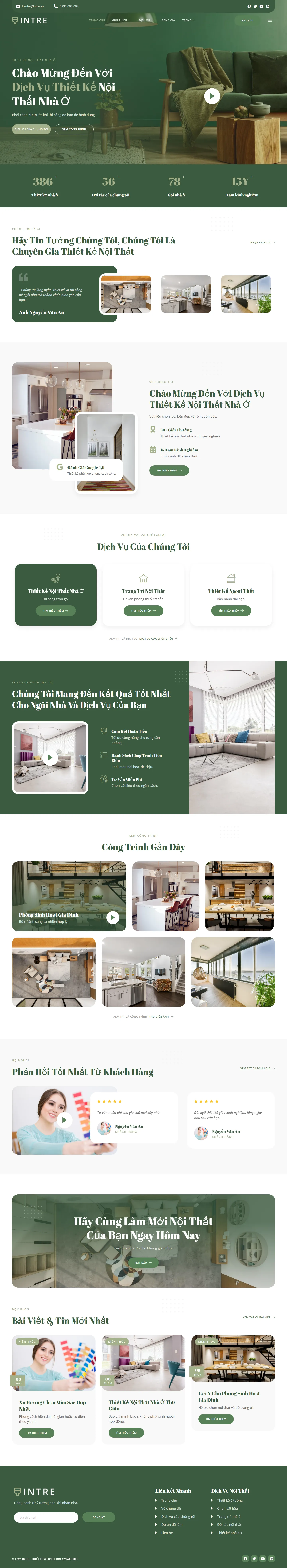 Interior Design Website Template – Intre