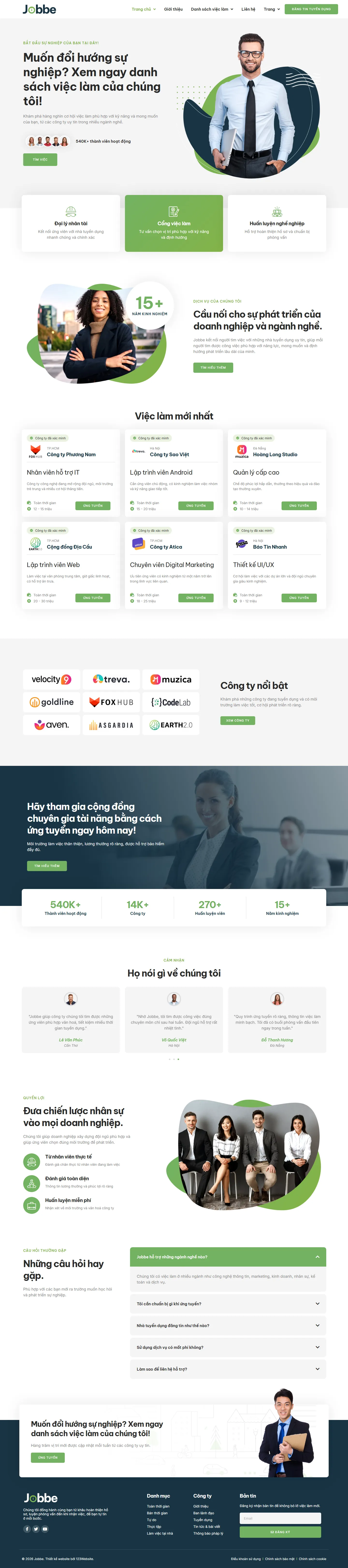 Mẫu website tuyển dụng – Jobbe