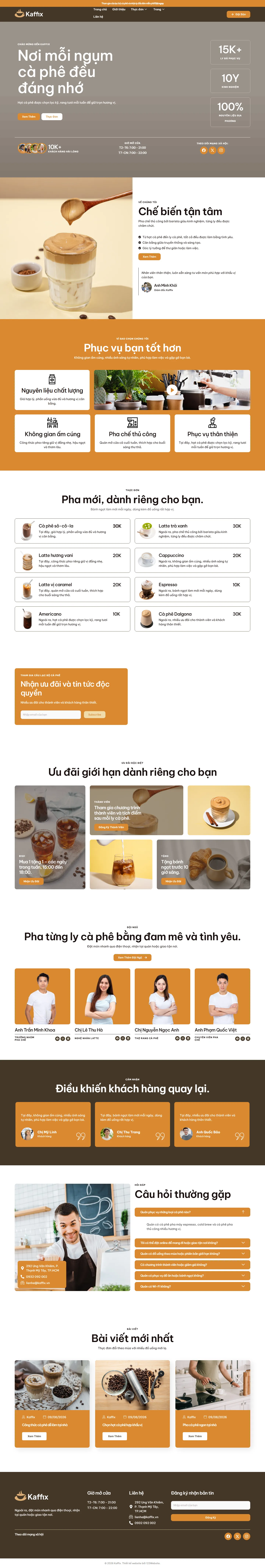 Cafe Website Template – Kaffix