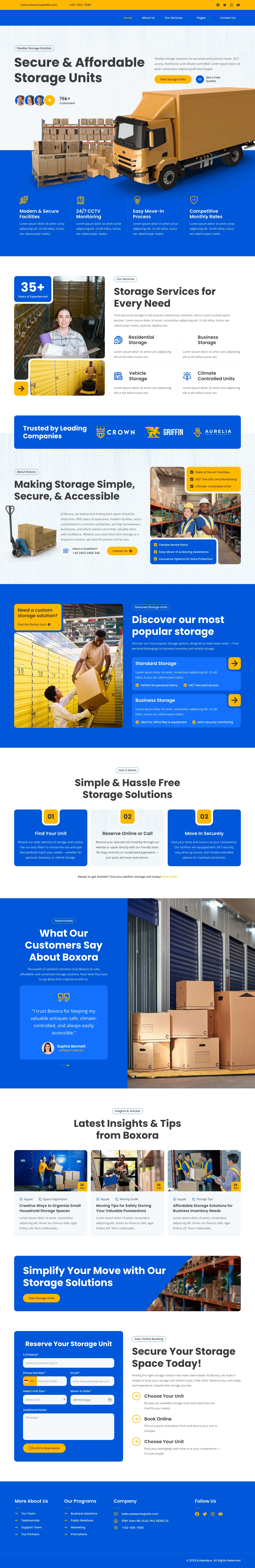 Mẫu website kho bãi – cho thuê kho – Boxora
