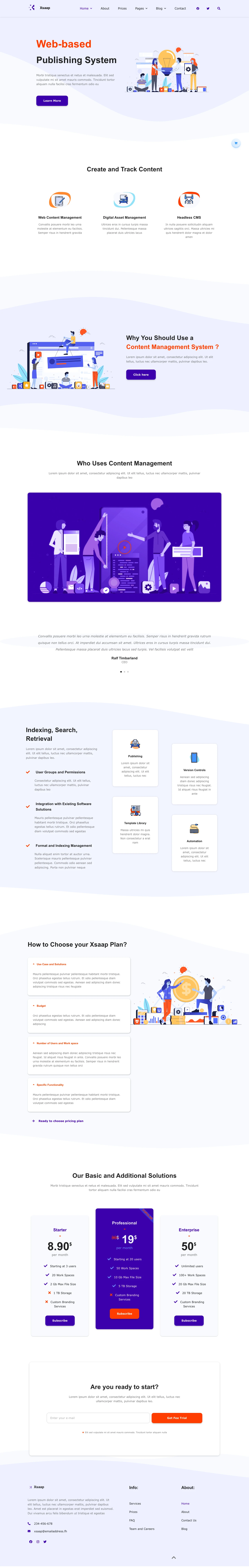 Mẫu website landing page phần mềm quản lý nội dung – Xsapp