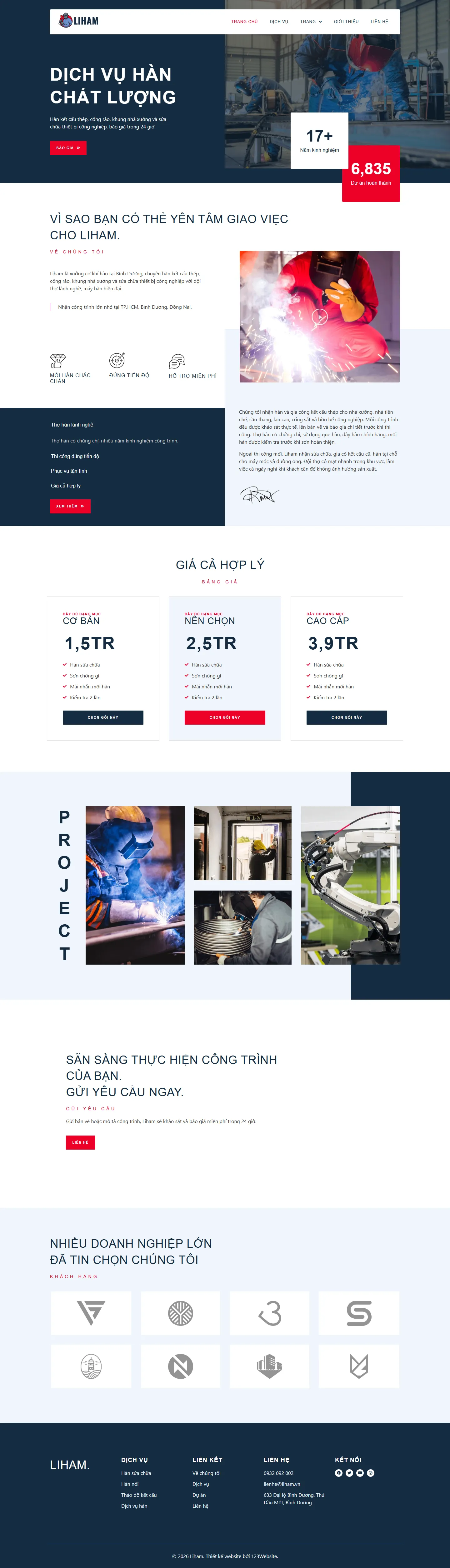 Mẫu website nhà máy sản xuất – Liham