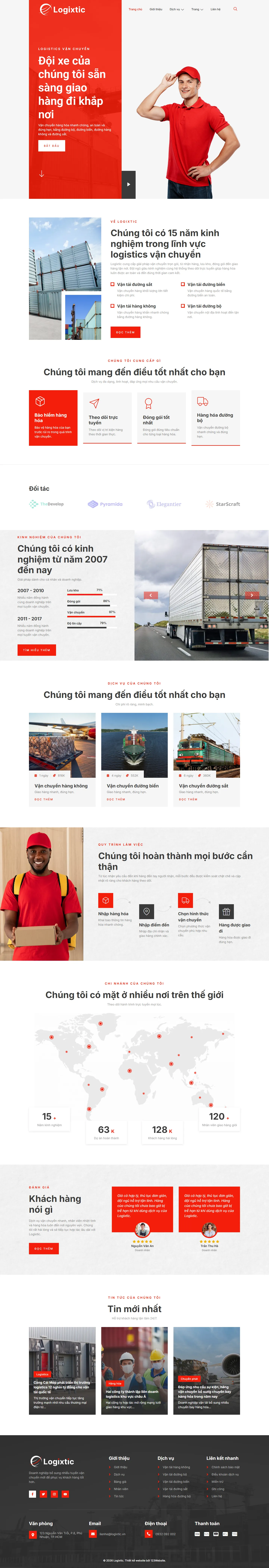 Mẫu website logistics – xuất nhập khẩu – Logixtic