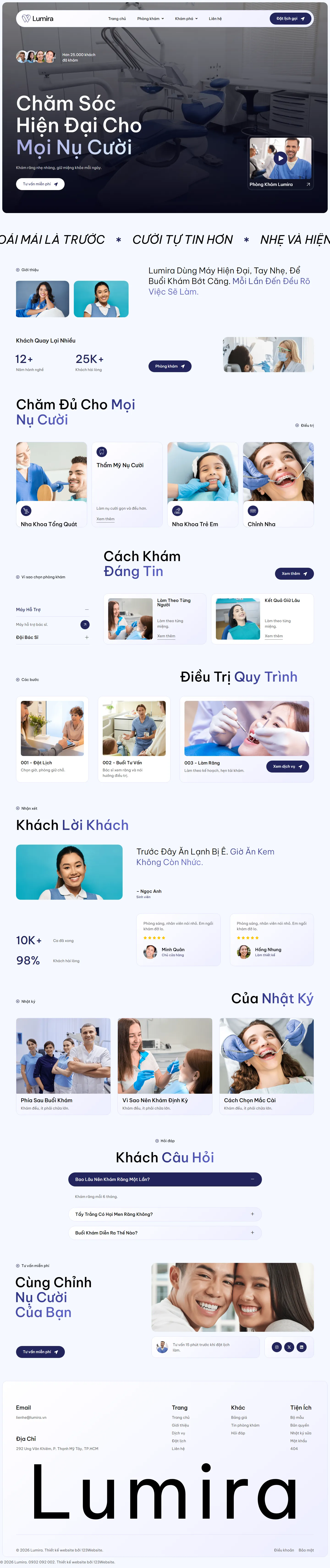 Mẫu website nha khoa – Lumira