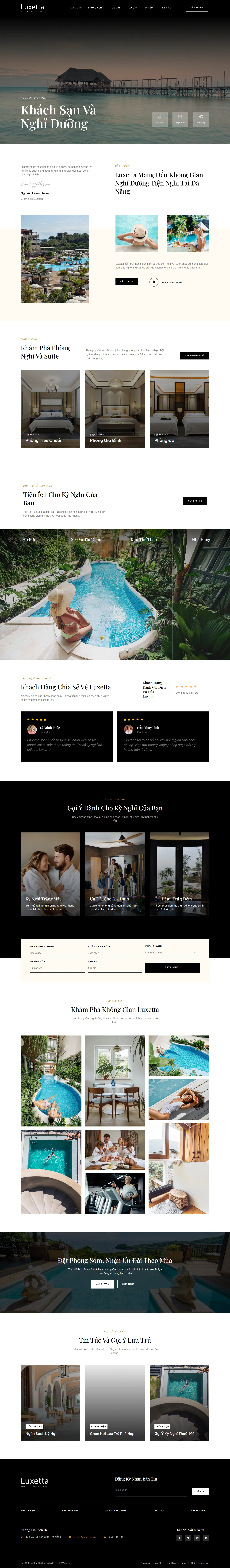 Mẫu website khách sạn – resort – Luxetta
