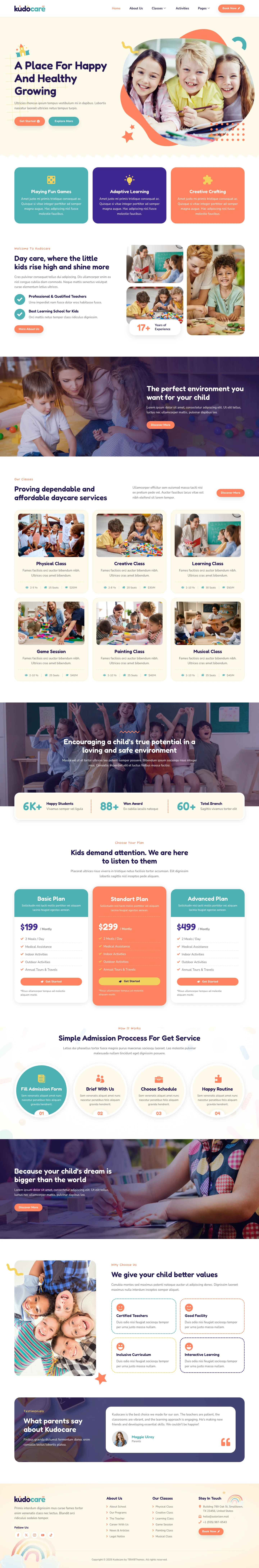 Mẫu website mầm non – Kudocare