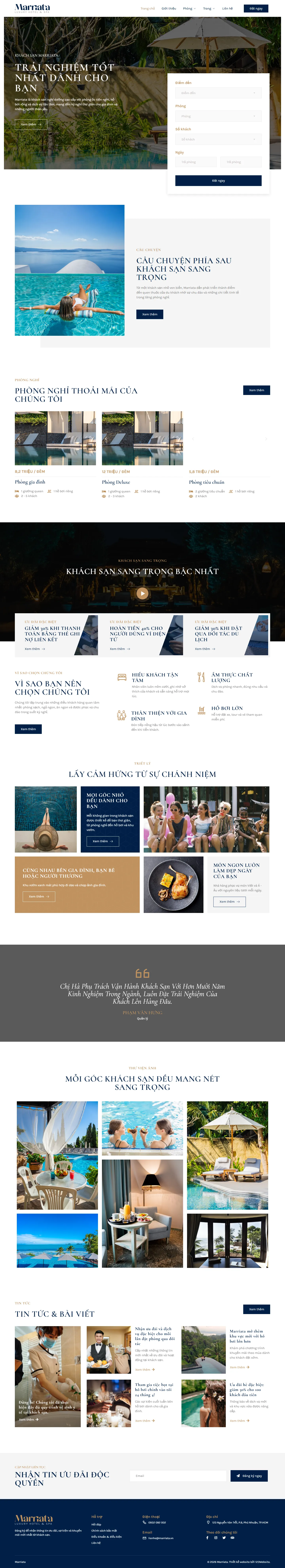 Mẫu website khách sạn – resort – Marriata