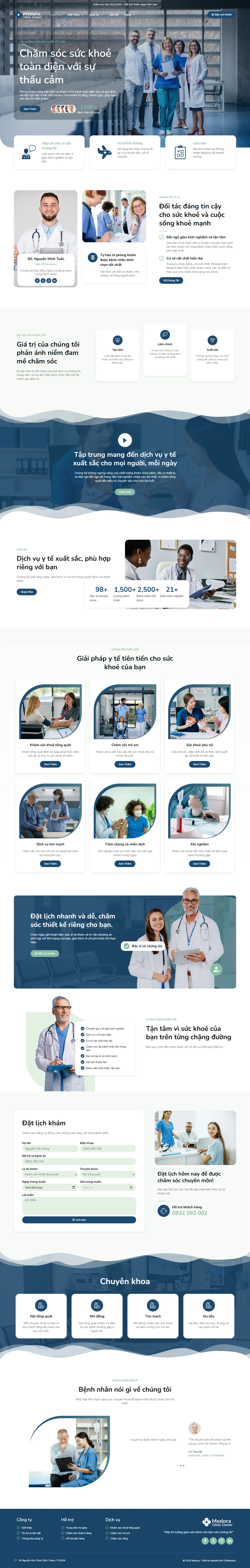 Mẫu website phòng khám đa khoa – Medora