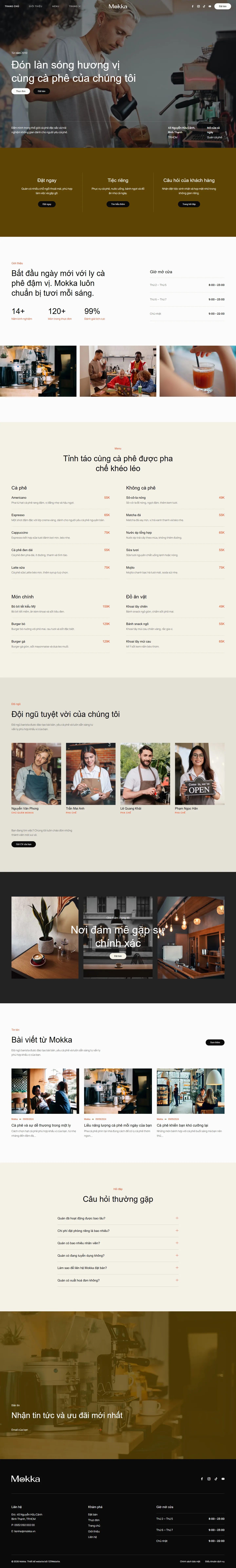 Cafe Website Template – Mokka