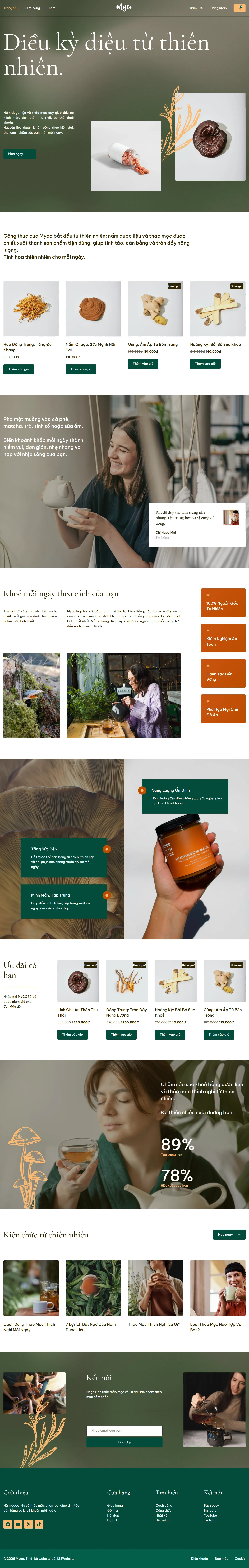 Mẫu website dược phẩm – Myco