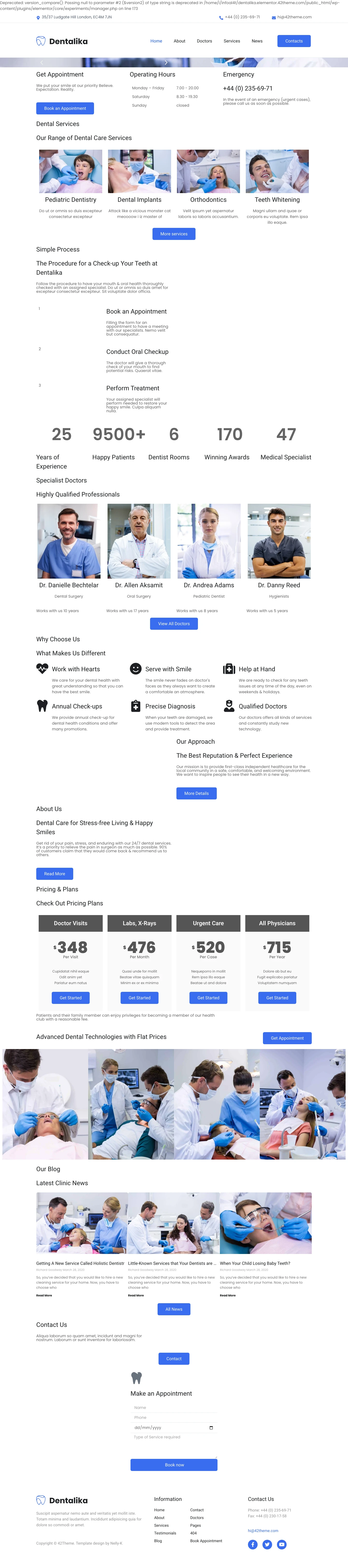 Mẫu website nha khoa – Dentalika