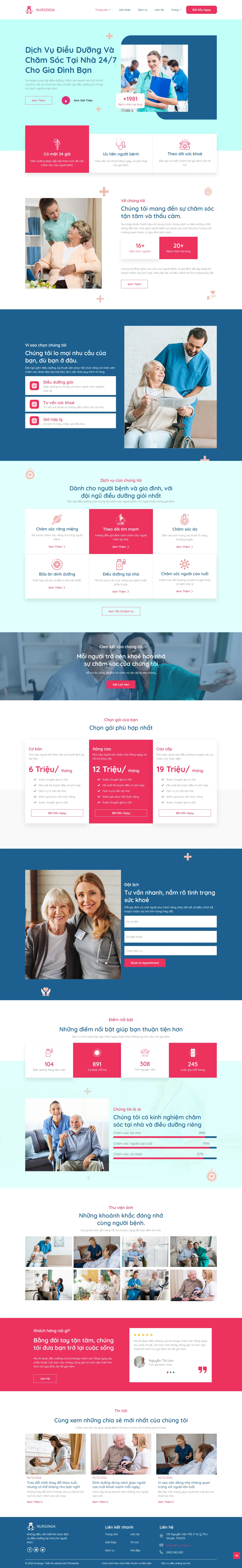 Mẫu website dưỡng lão – Nursinga